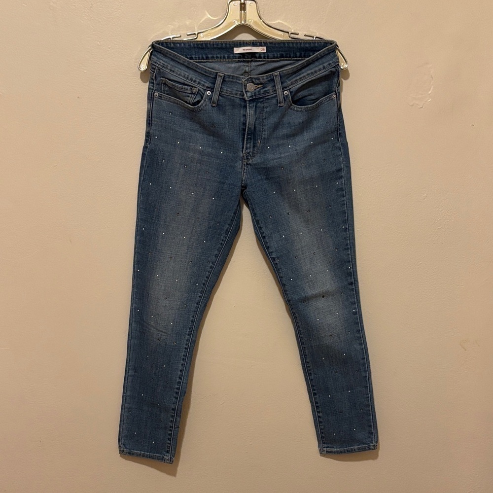 Levi's Blue Cropped Jeans